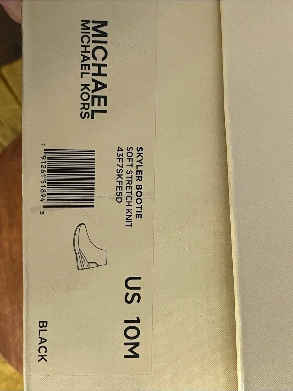 MICHAEL M KORS Skyler Size 10 Black Knit Ankle Bootie